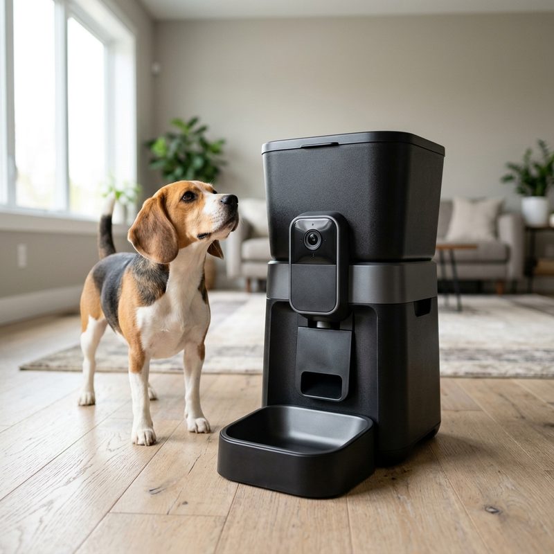 Comedouro automático Dogis Tech DA010BR com câmera Full HD e reservatório de 6 litros