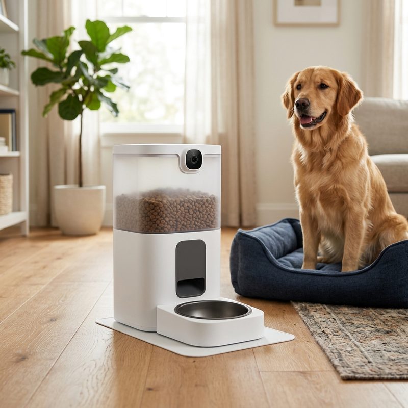 Comedouro automático Madog com câmera e visão noturna para cães